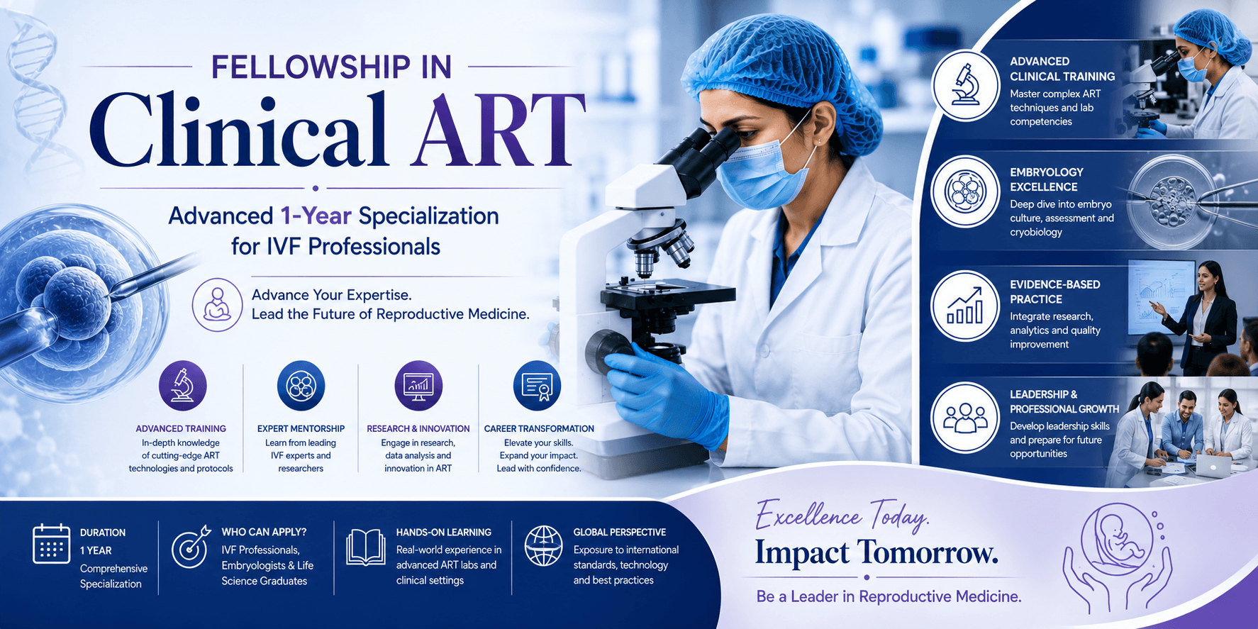 Fellowship in Clinical ART: Advanced 1-Year Specialization for IVF Professionals
