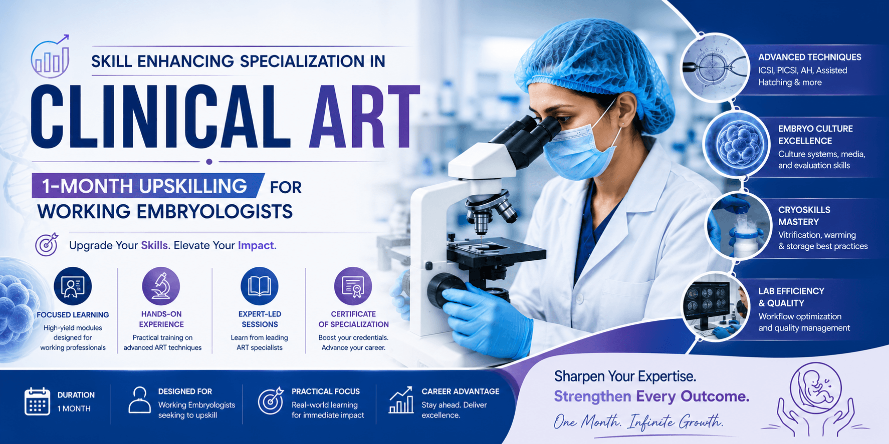 Skill Enhancing Specialization in Clinical ART: 1-Month Upskilling for Working Embryologists